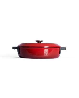 Cratita din fonta cu capac, 3.8 litri, rosu, Iron - Woll